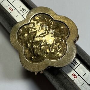 Sterling Silver Italian Ring gold tone. Size 7